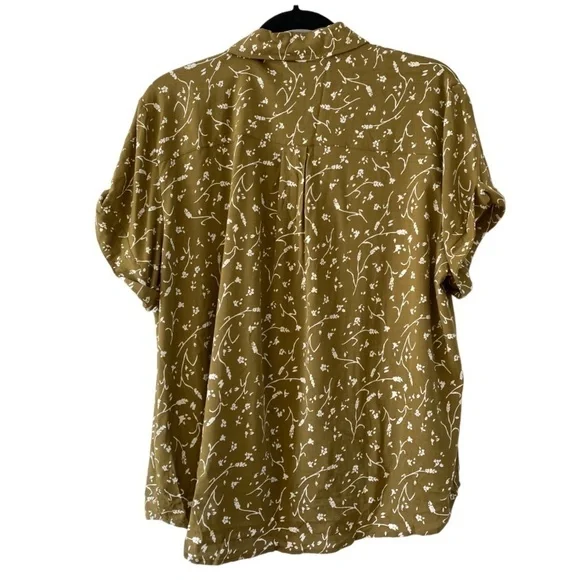 Samsoe Samsoe Camisa Majan Blouse Top NWT in Feuilles Khaki - Picture 8 of 11